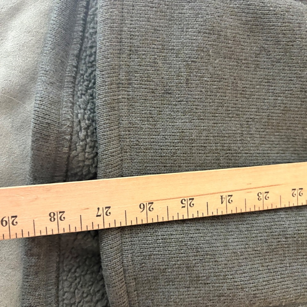 LL Bean Sweater Fleece Vest XL Green Heather‎ Full Zip Pocket Gorpcore Prep - Picture 6 of 7